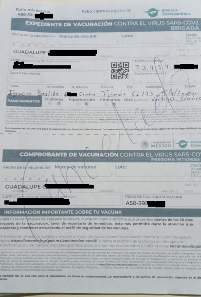 Le niegan la vacuna, la tratan mal y hasta le tachan su registro ...